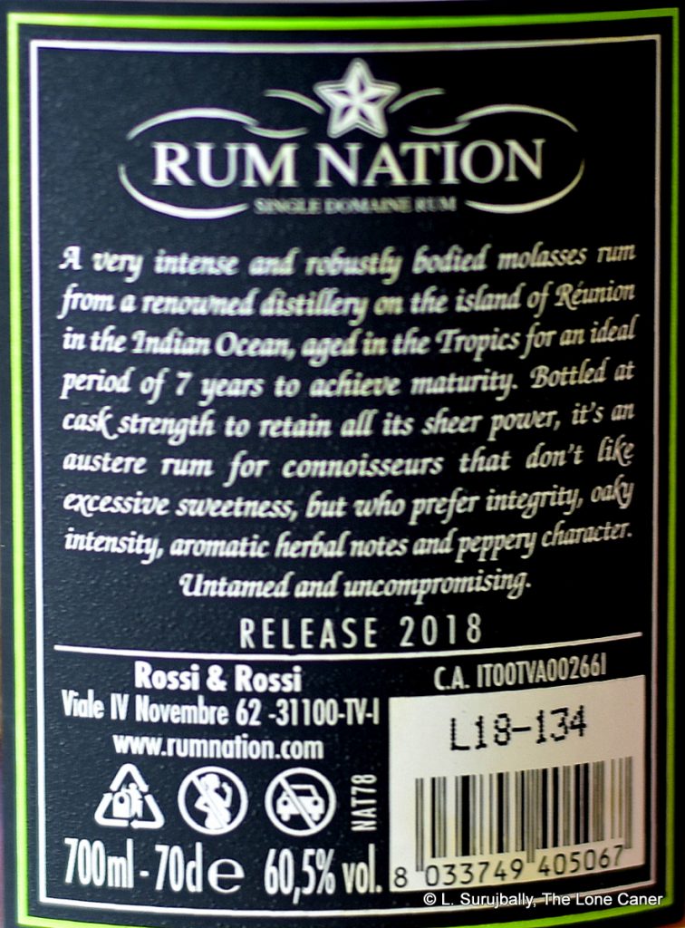 Rum Nation Réunion Traditionelle “Cask Strength” 2011 7 YO Rum – Review ...