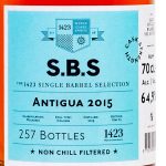 1423 S.B.S. Antigua 2015 7 YO High Congener Rum - Review